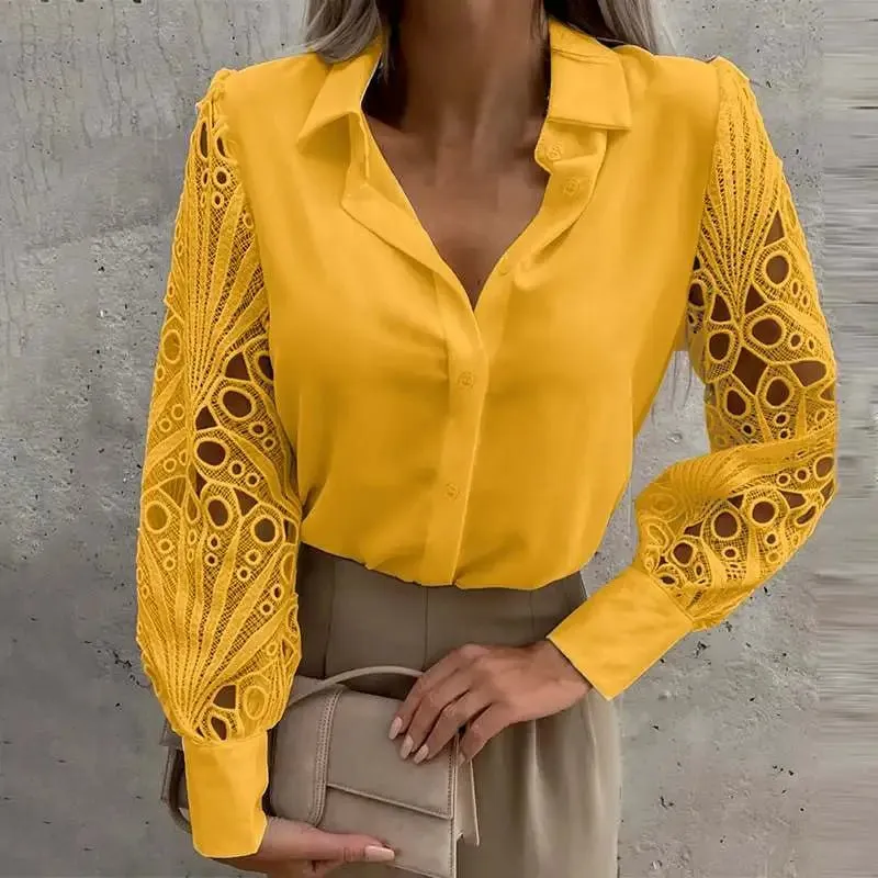 Sweet Doily Sleeve Blouse