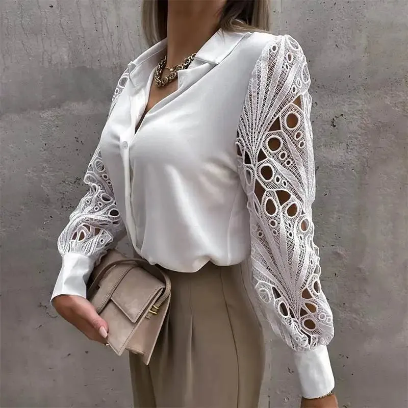 Sweet Doily Sleeve Blouse