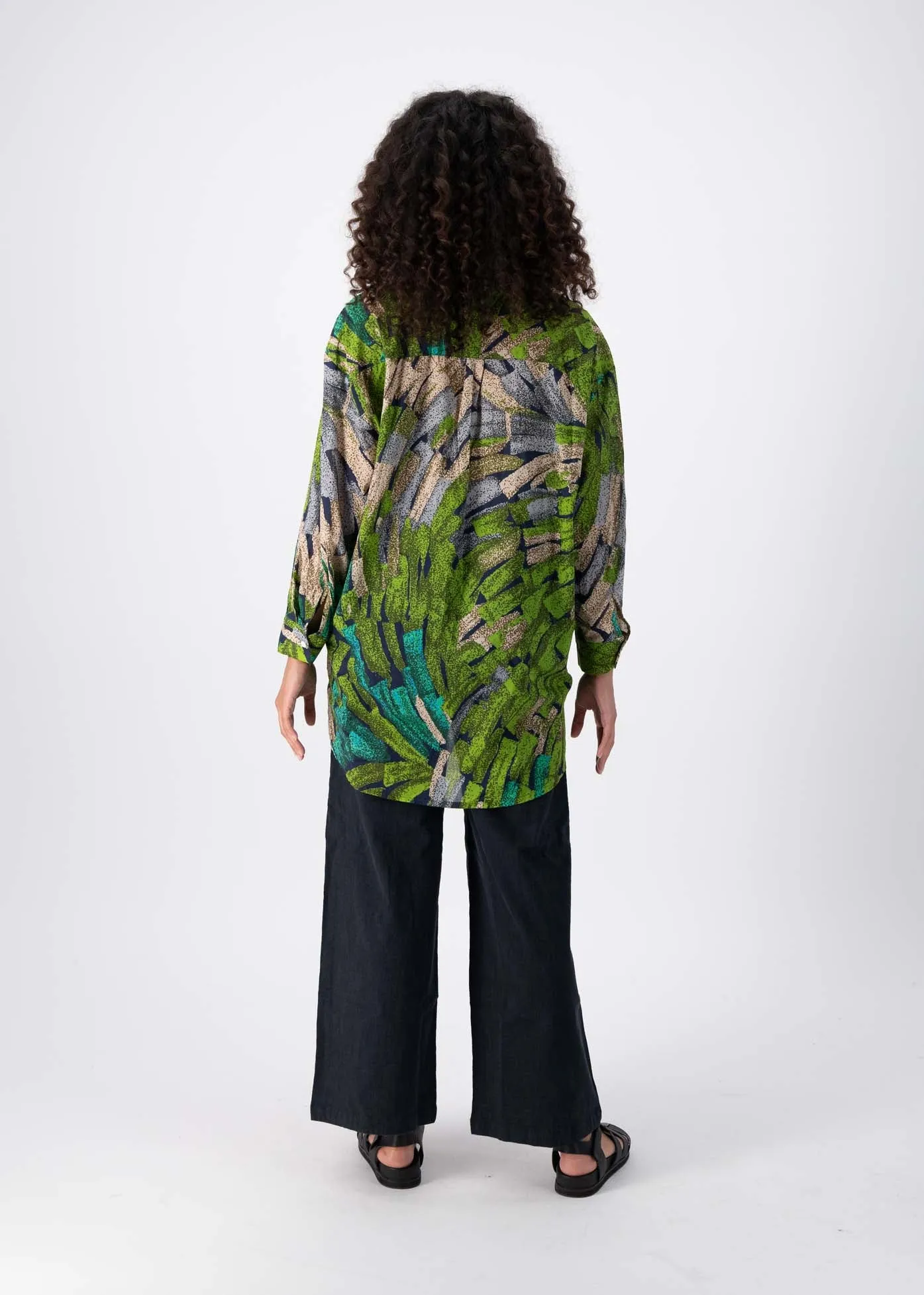 Vivant LAX Shirt Green in Cotton Voile