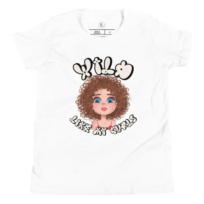 Wild Like My Curls Youth Short Sleeve T-Shirt