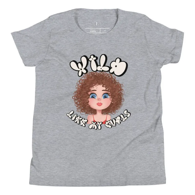 Wild Like My Curls Youth Short Sleeve T-Shirt