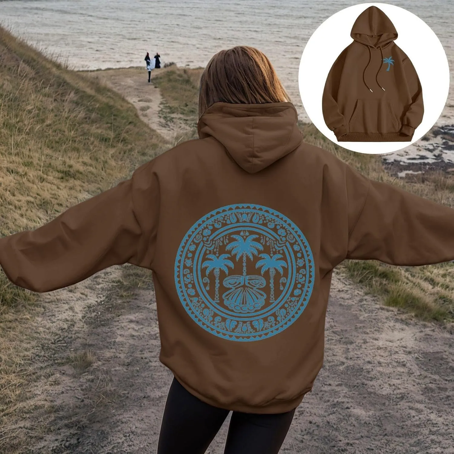 Womens Oversized Hoodie Y2K Hoodie Vintage Sweatshirt Heavyweight Streetwear Trendy Hoodies