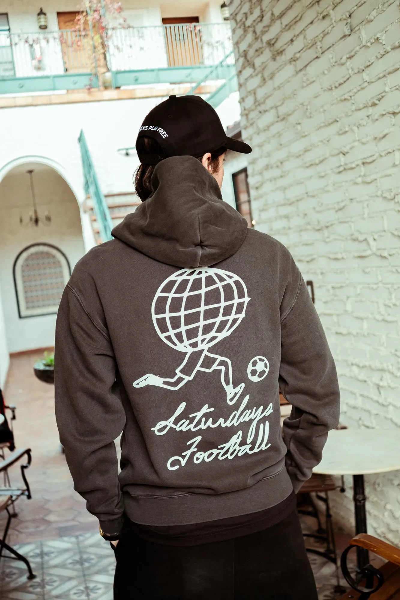 Worldwide Hoodie - Faded Black