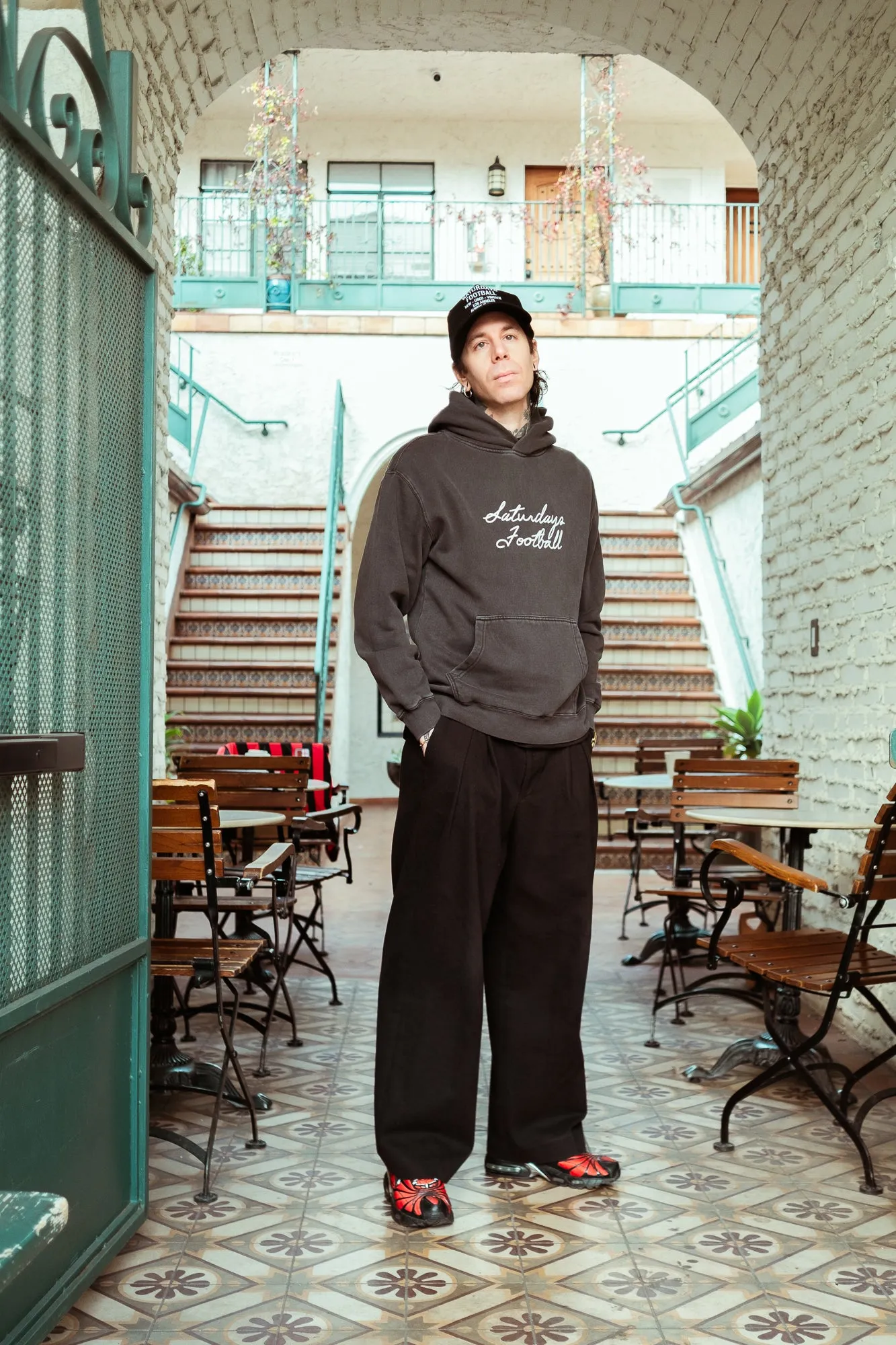 Worldwide Hoodie - Faded Black